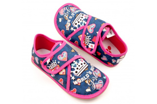 Papuče pre deti - EF - World`s best girl - zatvorené