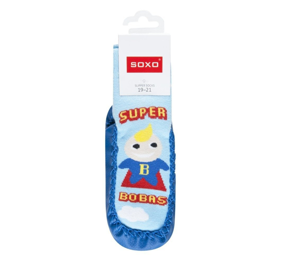 Ponožky s koženou podrážkou - Super Bobas