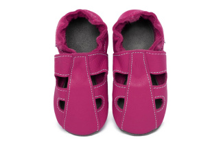 Kožené capačky Tomar - sandálky - jednofarebné - Fuxia S