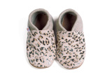 Kožené capačky Afelo - krémové - Tiger spots