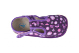 Beda - barefoot papučky KLASIK SLIM - violet flower