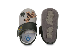 D.D.Step - kožené capačky - Zebra