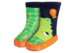 Ponožky s podrážkou - krokodíl