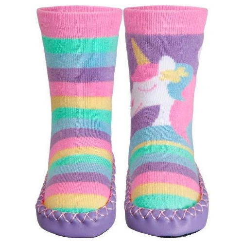 Ponožky s podrážkou - jednorožec