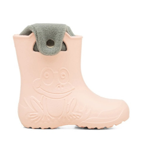 Camminare - detské zateplené gumáky žabka - svetlo ružové