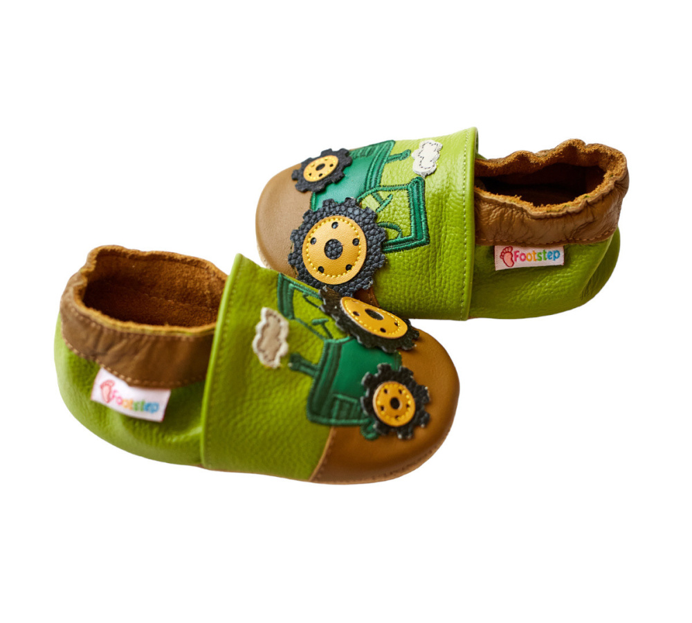 Footstep - kožené capačky traktor