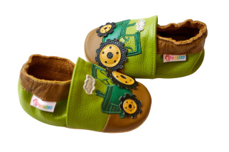 Footstep - kožené capačky traktor