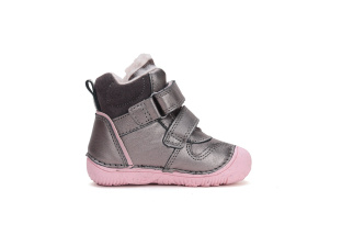 DDstep 073 Barefoot - zimné kožené topánky - bronze