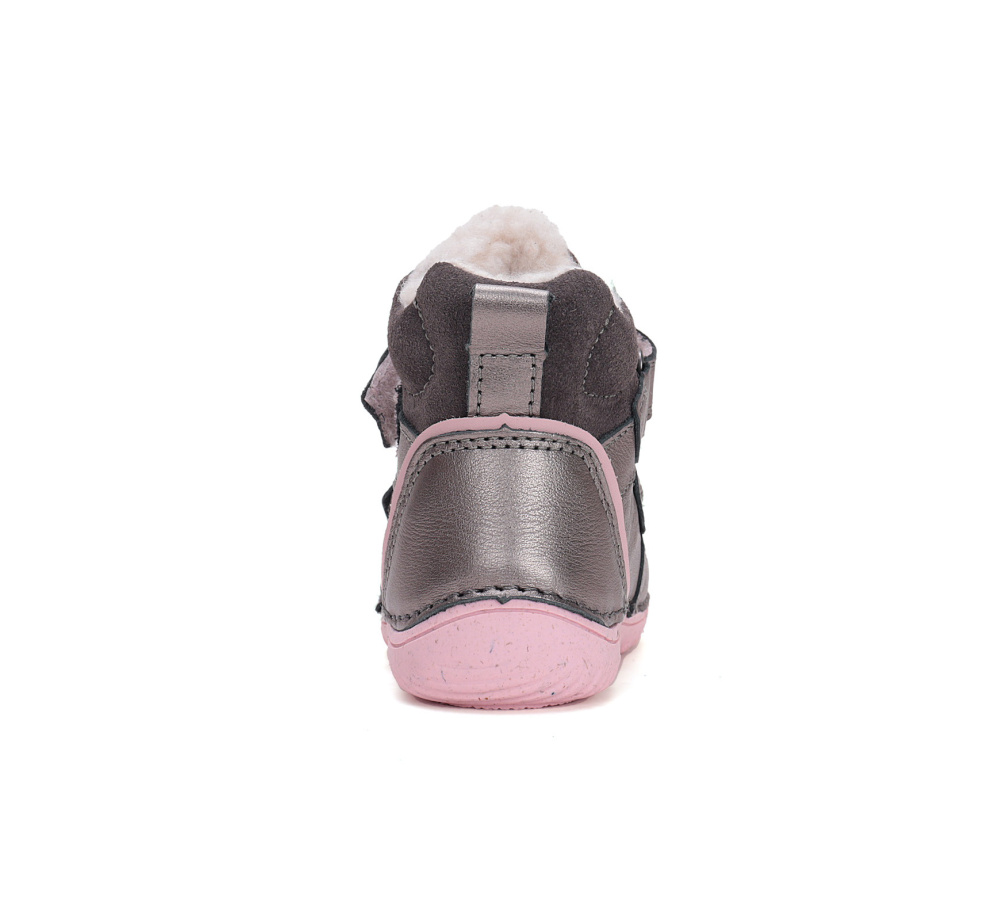 DDstep 073 Barefoot - zimné kožené topánky - bronze