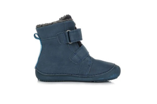 DDstep 063 Barefoot - zimné kožené topánky - royal blue