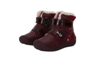 Ponte 20 - Zimné  supinované kožené topánky - Raspberry