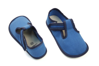 Barefoot papučky - EF - jednofarebné - Tyrkys