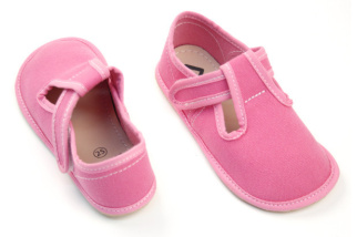 Barefoot papučky - EF - jednofarebné - Fuxia