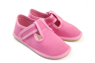 Barefoot papučky - EF - jednofarebné - Fuxia