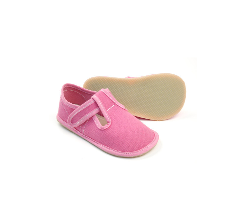 Barefoot papučky - EF - jednofarebné - Fuxia