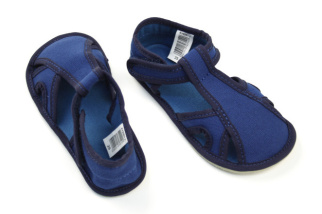 Barefoot papučky - EF - jednofarebné otvorené - Blue