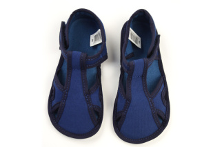 Barefoot papučky - EF - jednofarebné otvorené - Blue
