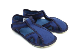 Barefoot papučky - EF - jednofarebné otvorené - Blue