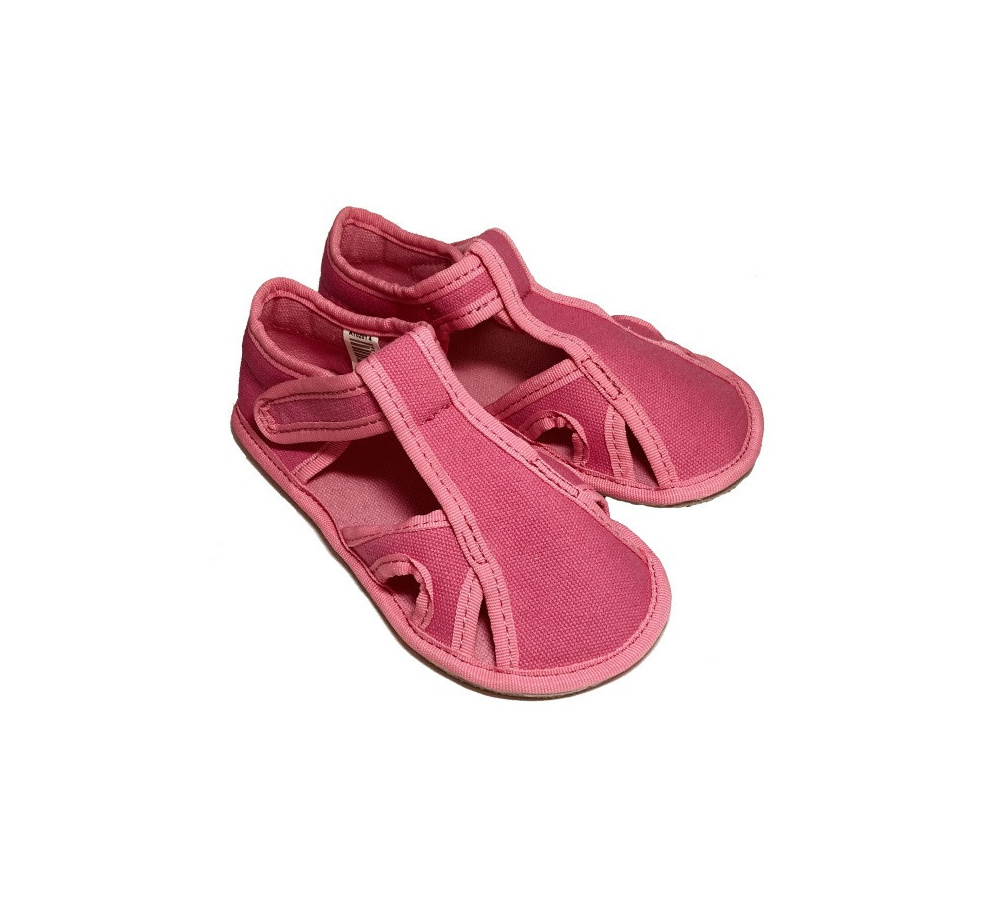Barefoot papučky - EF - jednofarebné otvorené - Fuxia