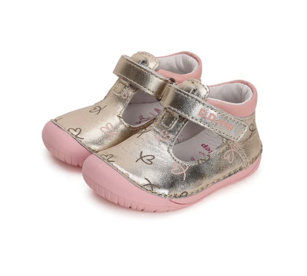 DDstep 070 Barefoot - kožené topánky - Champagne