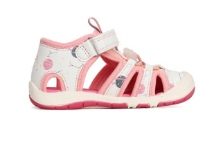 D.D.step sieťované sandále Quick Dry - White