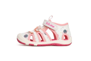 D.D.step sieťované sandále Quick Dry - White