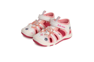 D.D.step sieťované sandále Quick Dry - White