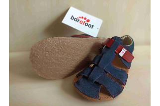 EF barefoot sandálky - granát/červená