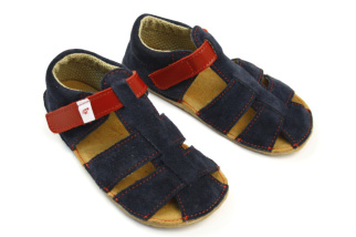 EF barefoot sandálky - granát/červená