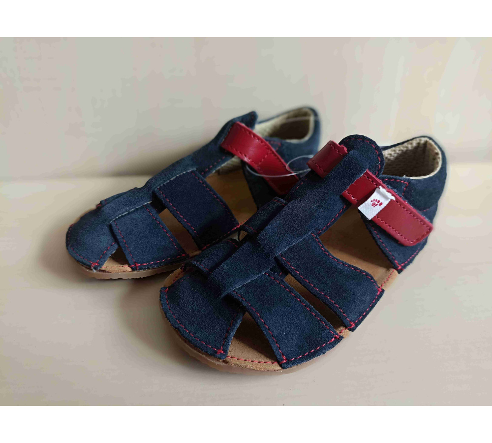 EF barefoot sandálky - granát/červená