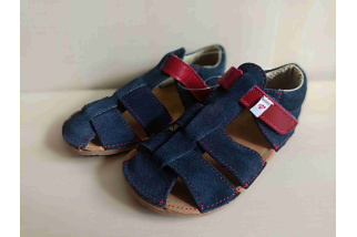 EF barefoot sandálky - granát/červená