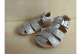 EF barefoot sandálky - bielo/strieborná fantázia