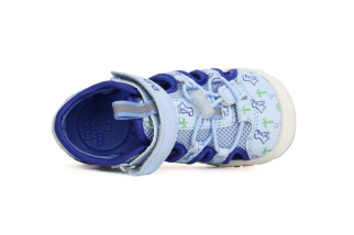 D.D.step sieťované sandále Quick Dry - Sky Blue