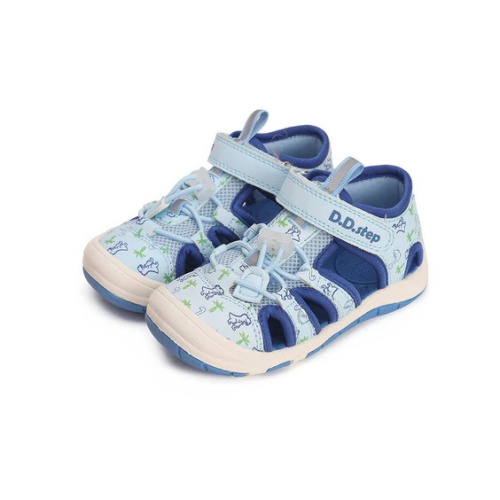 D.D.step sieťované sandále Quick Dry - Sky Blue