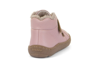 Froddo Barefoot Winter Furry - detská zimná kožená obuv - Pink