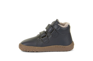 Froddo Barefoot Winter Furry - detská zimná kožená obuv - Dark Blue
