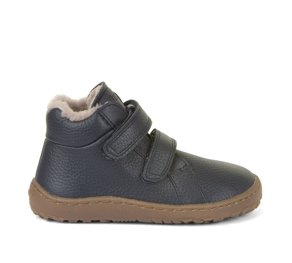 Froddo Barefoot Winter Furry - detská zimná kožená obuv - Dark Blue