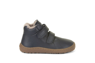 Froddo Barefoot Winter Furry - detská zimná kožená obuv - Dark Blue