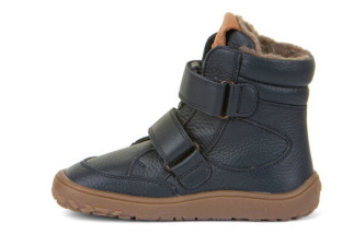 Froddo Barefoot TEX Winter - detská zimná kožená obuv - Dark Blue