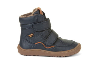 Froddo Barefoot TEX Winter - detská zimná kožená obuv - Dark Blue