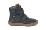 Froddo Barefoot TEX Winter - detská zimná kožená obuv - Dark Blue