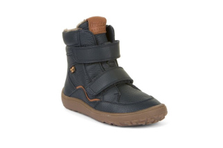 Froddo Barefoot TEX Winter - detská zimná kožená obuv - Dark Blue