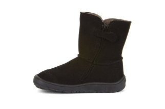 Froddo Barefoot TEX Suede - čižmy - Black