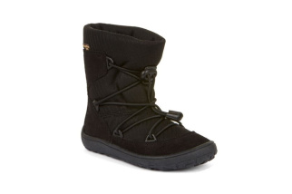 Froddo Barefoot TEX TRACK Wool Winter - zimná kožená obuv - Black