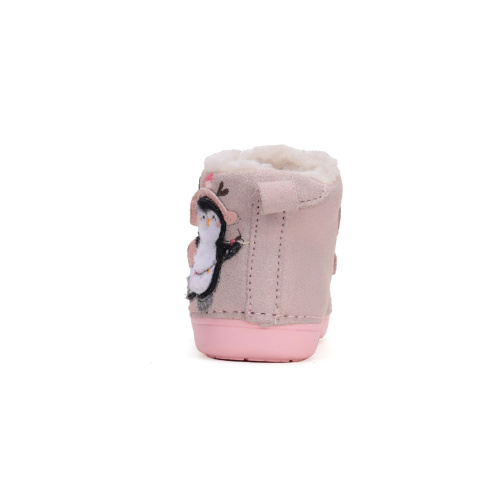 DDstep 066 - zimné kožené topánky - pink