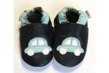 Capiki - Kožené capačky - autíčko