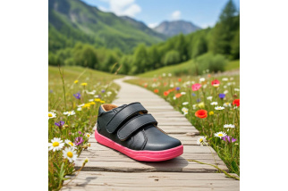 PEGRES SBF 60 celoročná obuv čierno/ružová