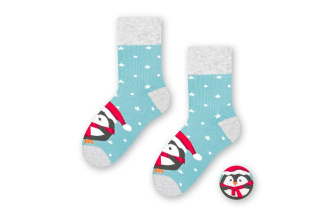 Froté vianočné ponožky s tučniakom art. 096 HO031 modré