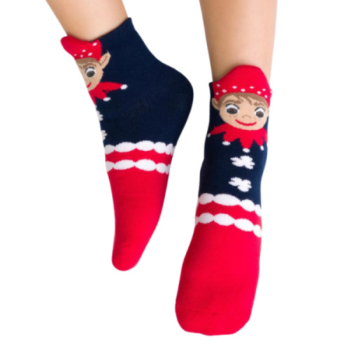 Detské froté vianočné ponožky s elfom