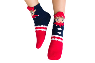 Detské froté vianočné ponožky s elfom